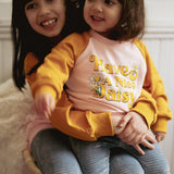 Kid Have a Nice Daisy Retro Raglan French Terry STRAWBERRY JAM