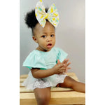Baby Aqua Flutter Sleeve Leotard GIGGLES LA