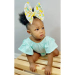 Baby Aqua Flutter Sleeve Leotard GIGGLES LA