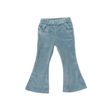 Kid Blue Velour Corduroy Bell Bottoms STRAWBERRY JAM