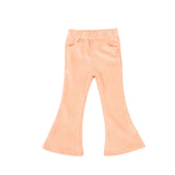 Kid Pink Velour Corduroy Bell Bottoms STRAWBERRY JAM