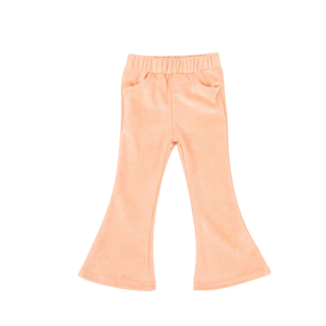 Pink Velour Corduroy Bell Bottoms