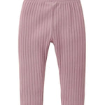 Baby Pink Rib Knit Leggings GIGGLES LA
