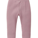 Baby Pink Rib Knit Leggings GIGGLES LA