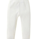 Baby White Rib Knit Leggings GIGGLES LA