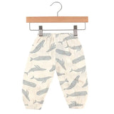 Baby Blue Shadow Whales Bamboo Mini Pants GIGGLES LA