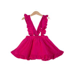 Kid Hot Pink Corduroy Pinafore Skirt Strawberry Jams