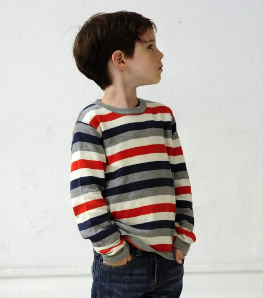 Toddler Zeke Crewneck Striped Sweater Toobydoo