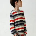 Toddler Zeke Crewneck Striped Sweater Toobydoo