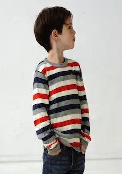 Toddler Zeke Crewneck Striped Sweater Toobydoo