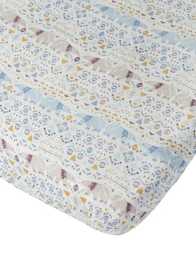 Fitted Crib Sheet- Polar Bear Lou Lou Lollipop