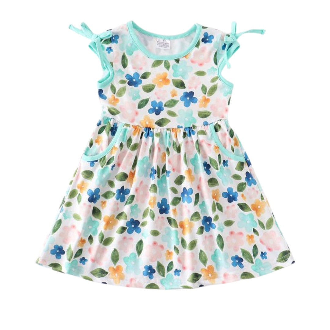 Mint Floral Twirl Dress