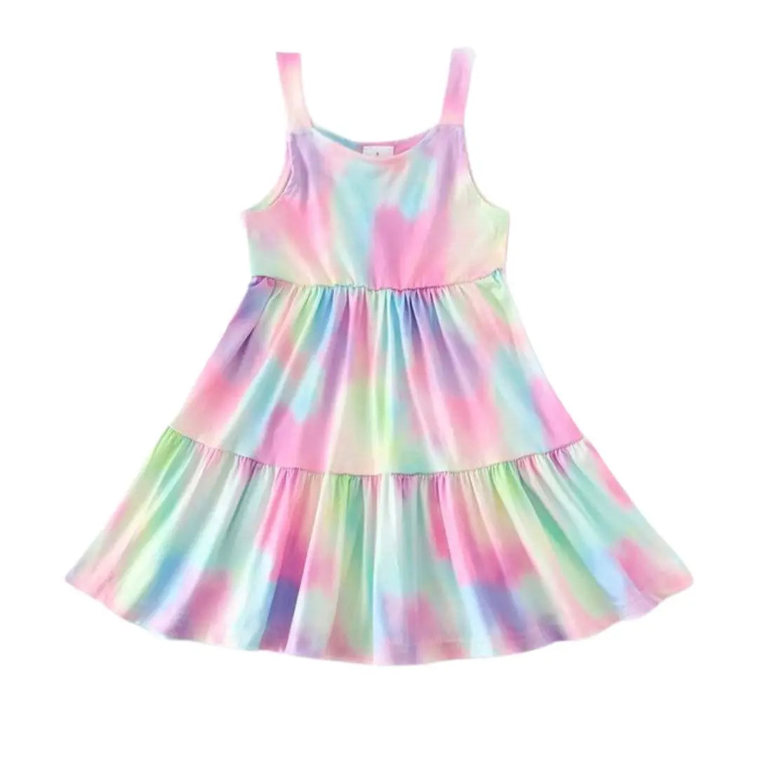 Toddler Tie Dye Twirl Dress littleoneusa